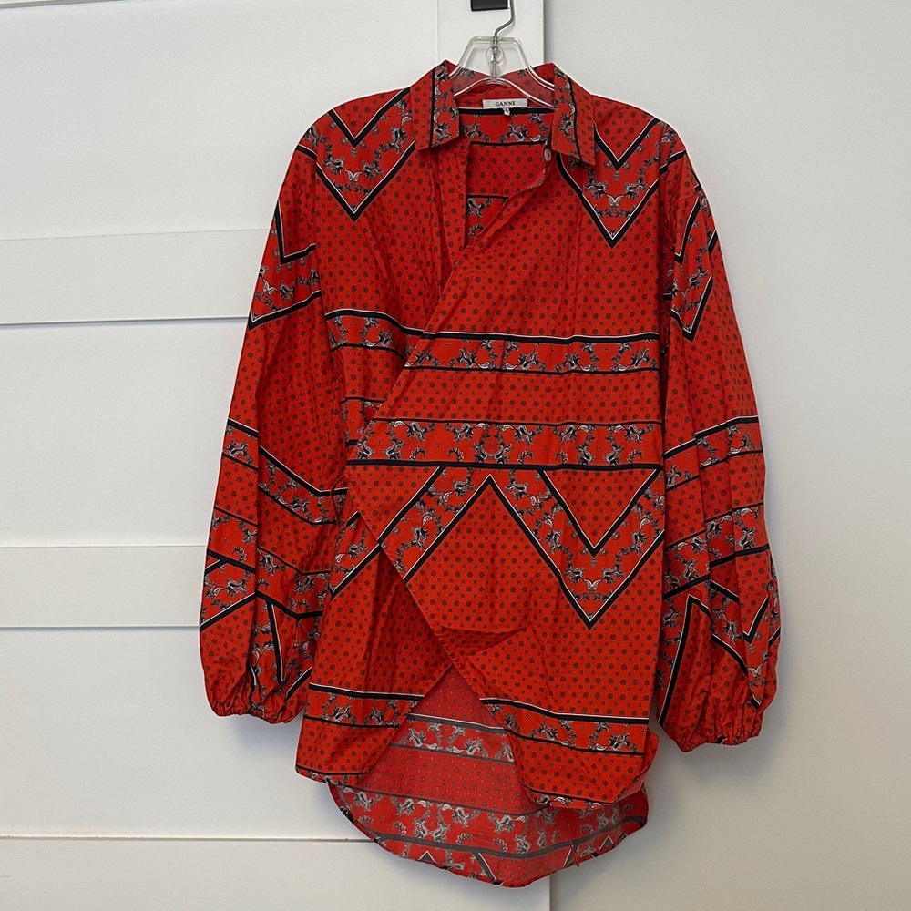 Ganni Wrap Blouse